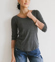 Alexandra Striped Top in Slate - FINAL SALE