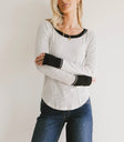 Alexandra Striped Top in White