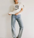white graphic tee