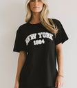 Plain color top in black