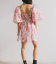 Elastic back dress in multi color