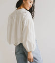 Plain color top in white