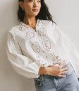Long sleeves top in white