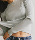 Knit top in blue