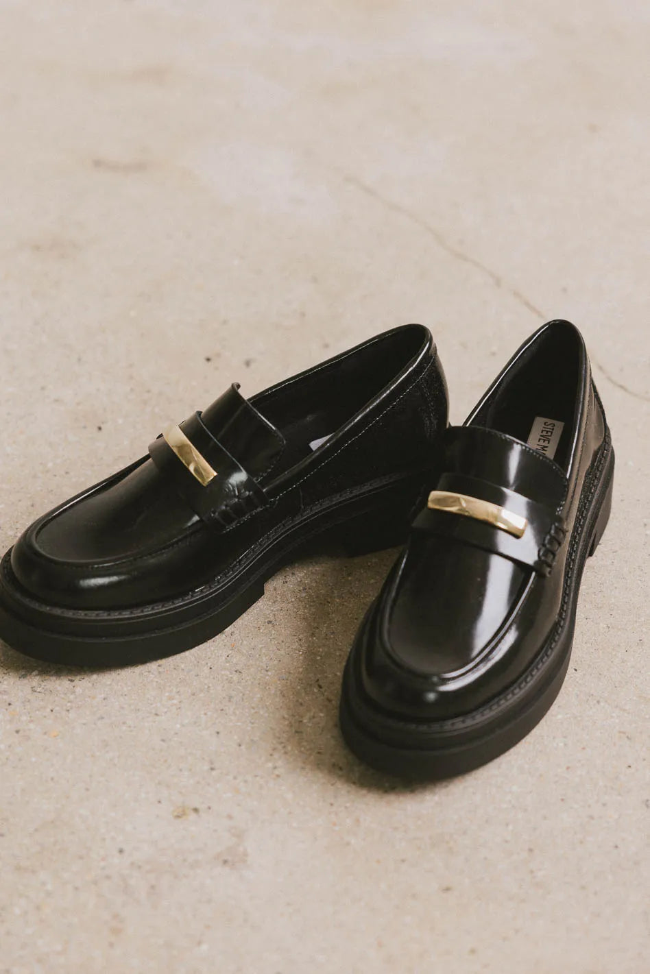 Black loafers