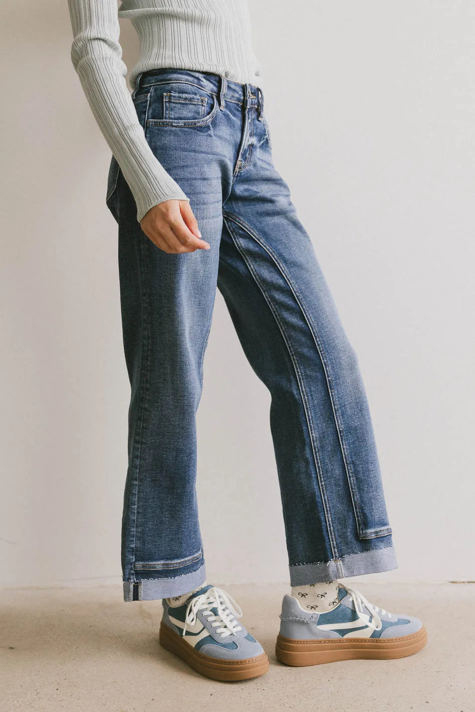 Medium wash denim