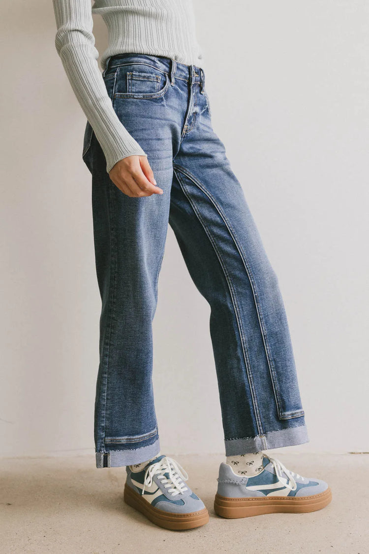 Medium wash denim