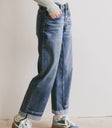 Two hand pockets denim in medium wash