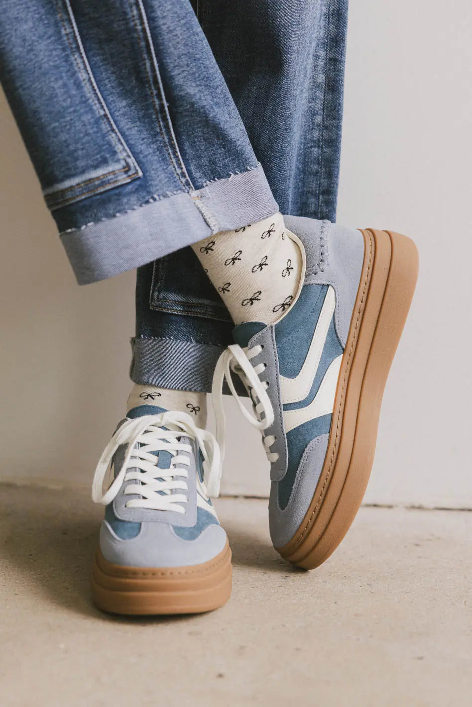Blue sneakers