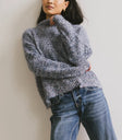 Mock neck sweater in blue
