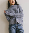 Carla Fuzzy Knit Sweater in Blue
