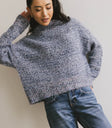 Knit sweater in blue