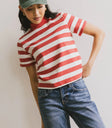 Short sleeves top in red