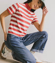 Red striped top