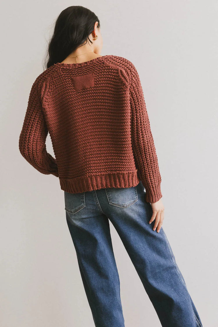 Plain color top in rust