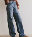 Straight legs denim in medium wash