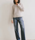 Cable knit sweater in grey
