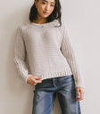 Round neck sweater in grey