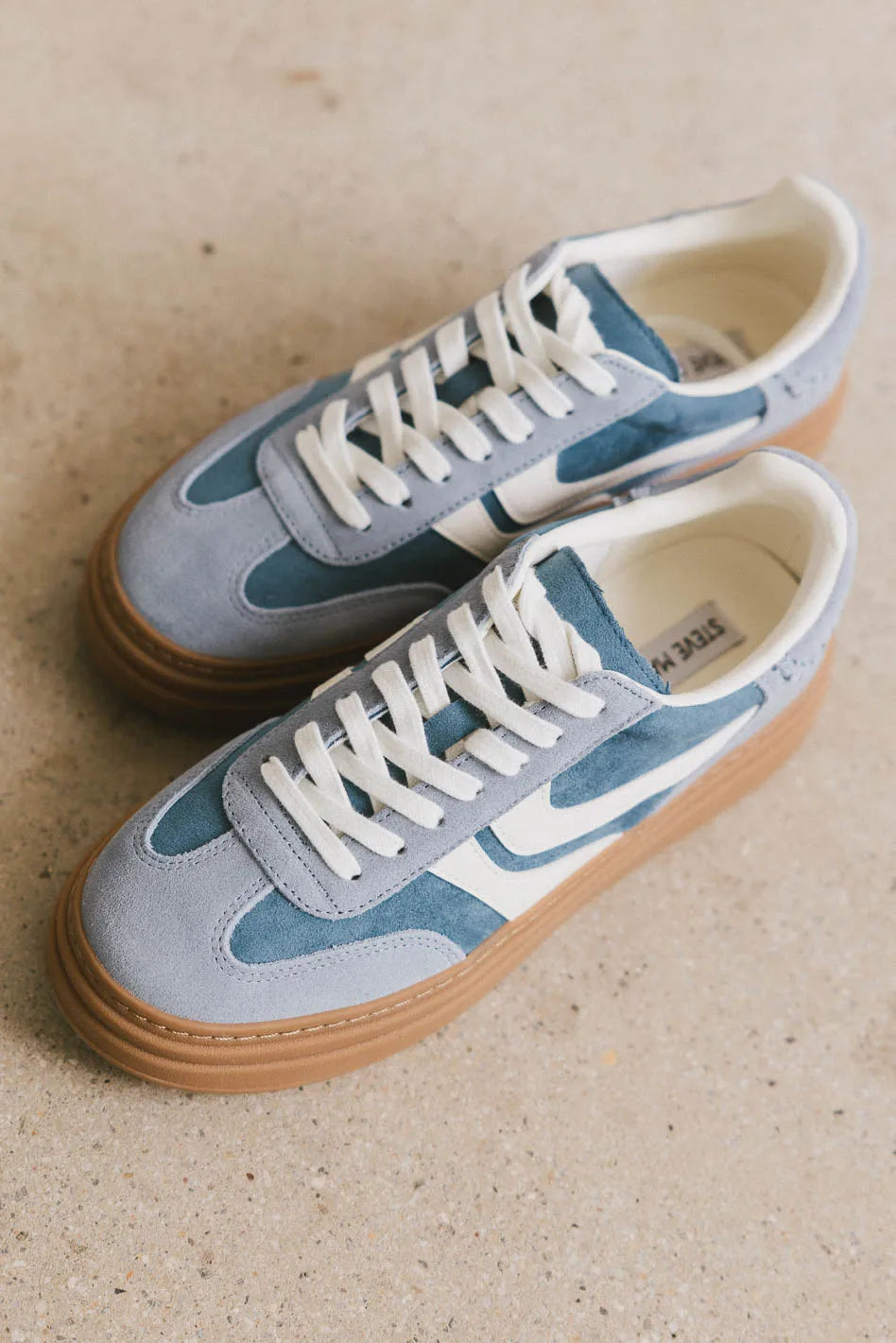 Blue platform sneakers