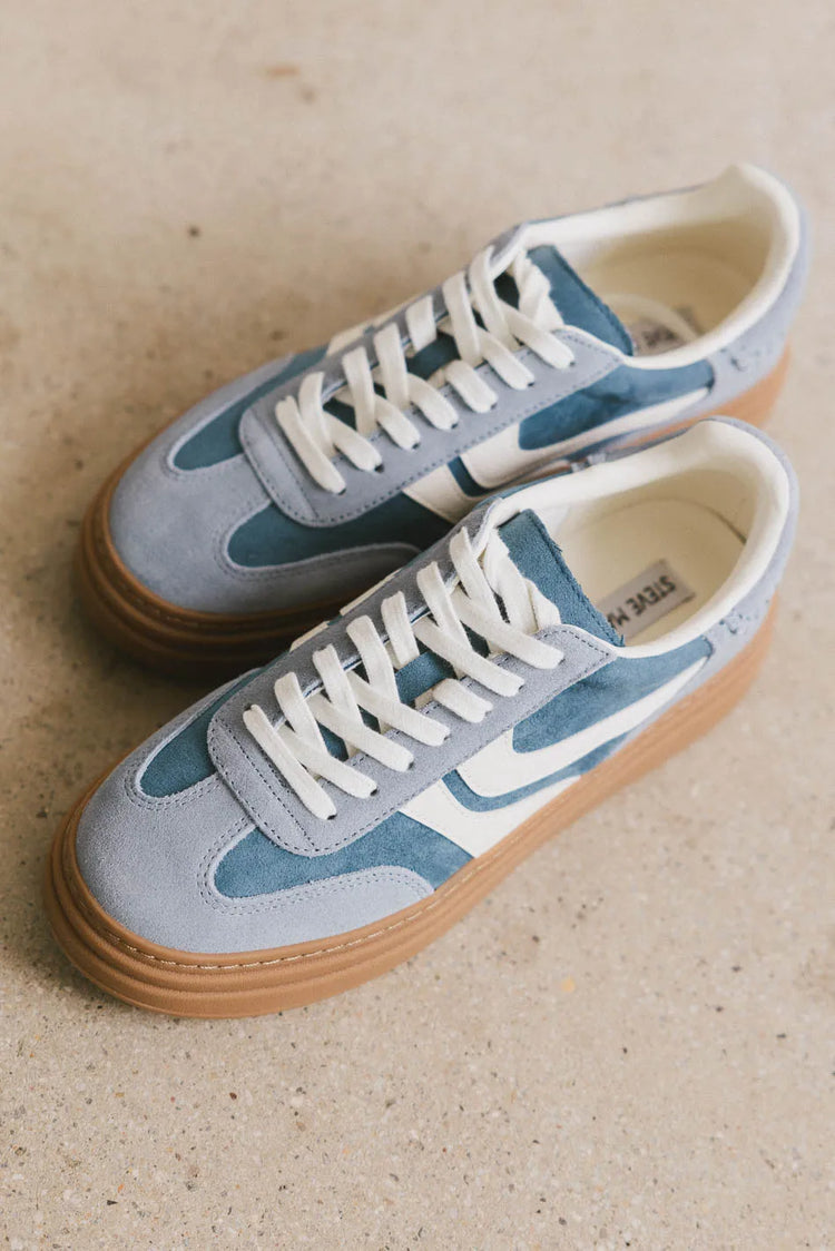 Blue platform sneakers