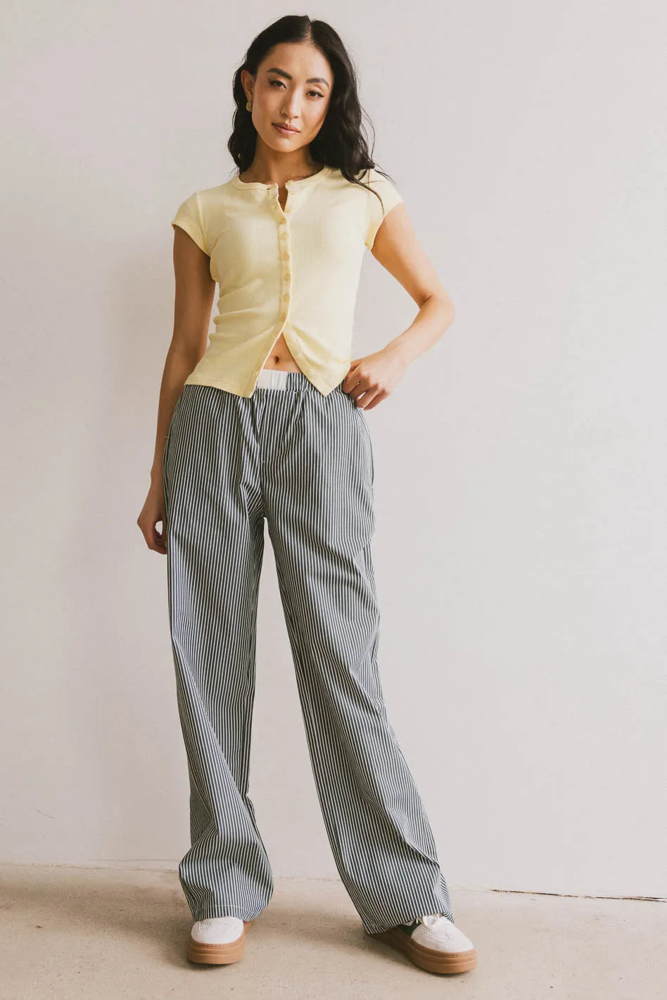 Button up top in yellow