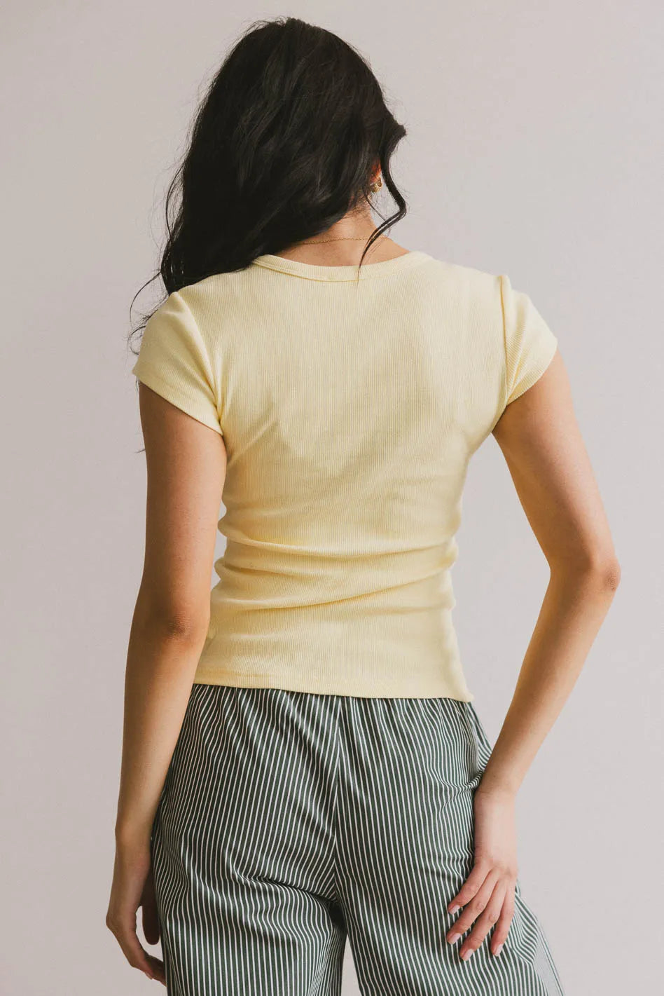 Plain color top in yellow