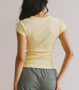 Plain color top in yellow