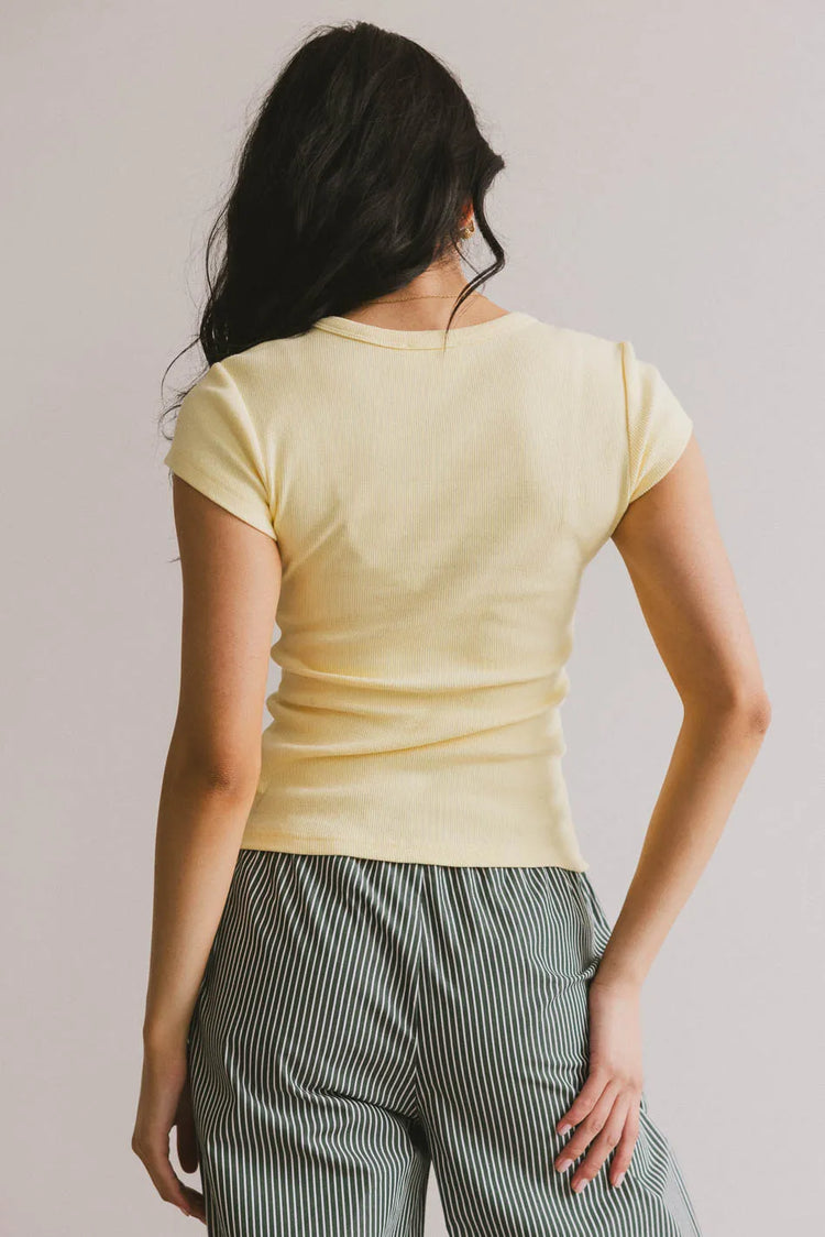 Plain color top in yellow