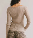 Plain color top in tan