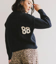 Knit sweater in navy