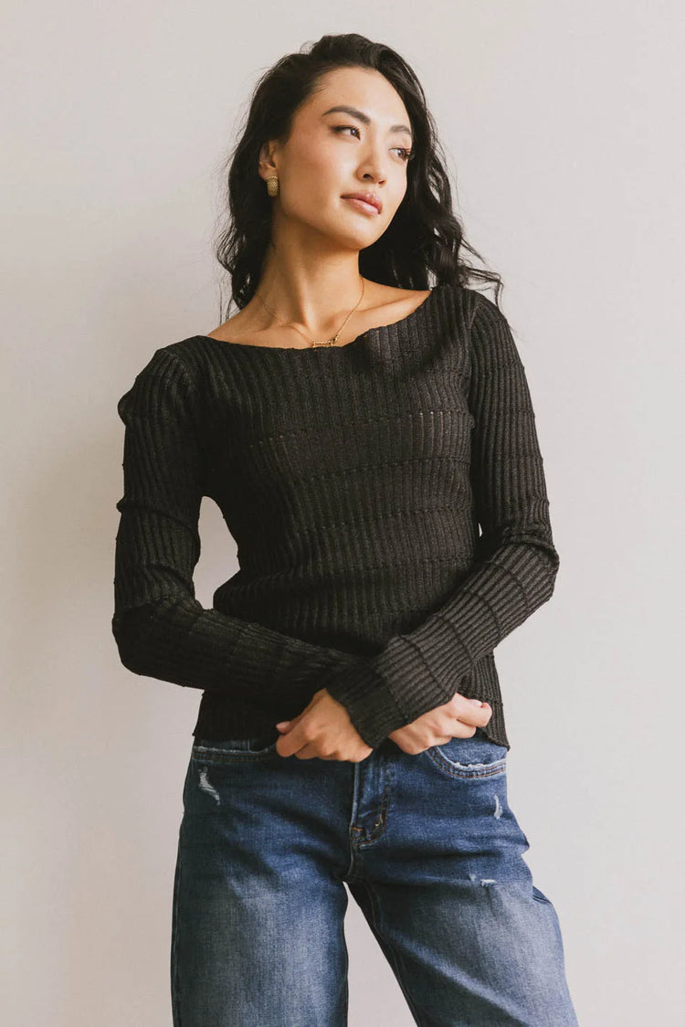 Knit to pin black