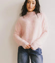Mock neck sweater in pink
