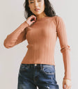 Knit top in clay