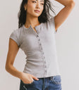 Short sleeves top in grey