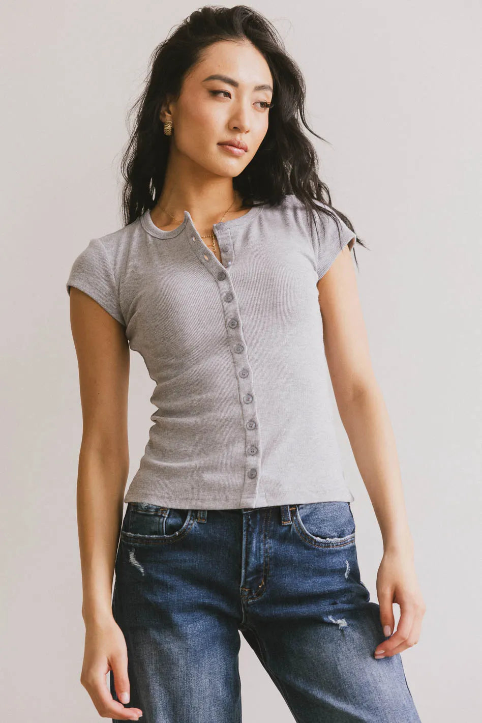 Basic top in grey