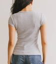 Plain color top in grey
