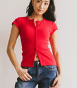 Button up top in red