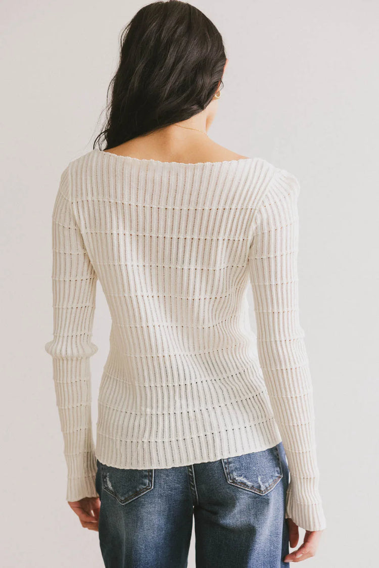 Plain color top in white