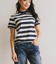 Striped top in navy
