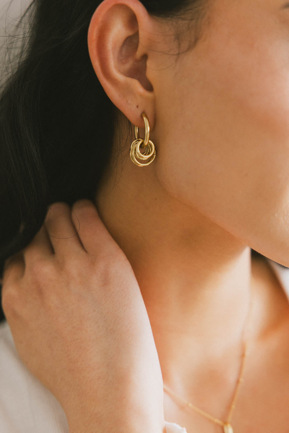 Gold earrings