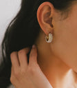 Gold pearl earrings