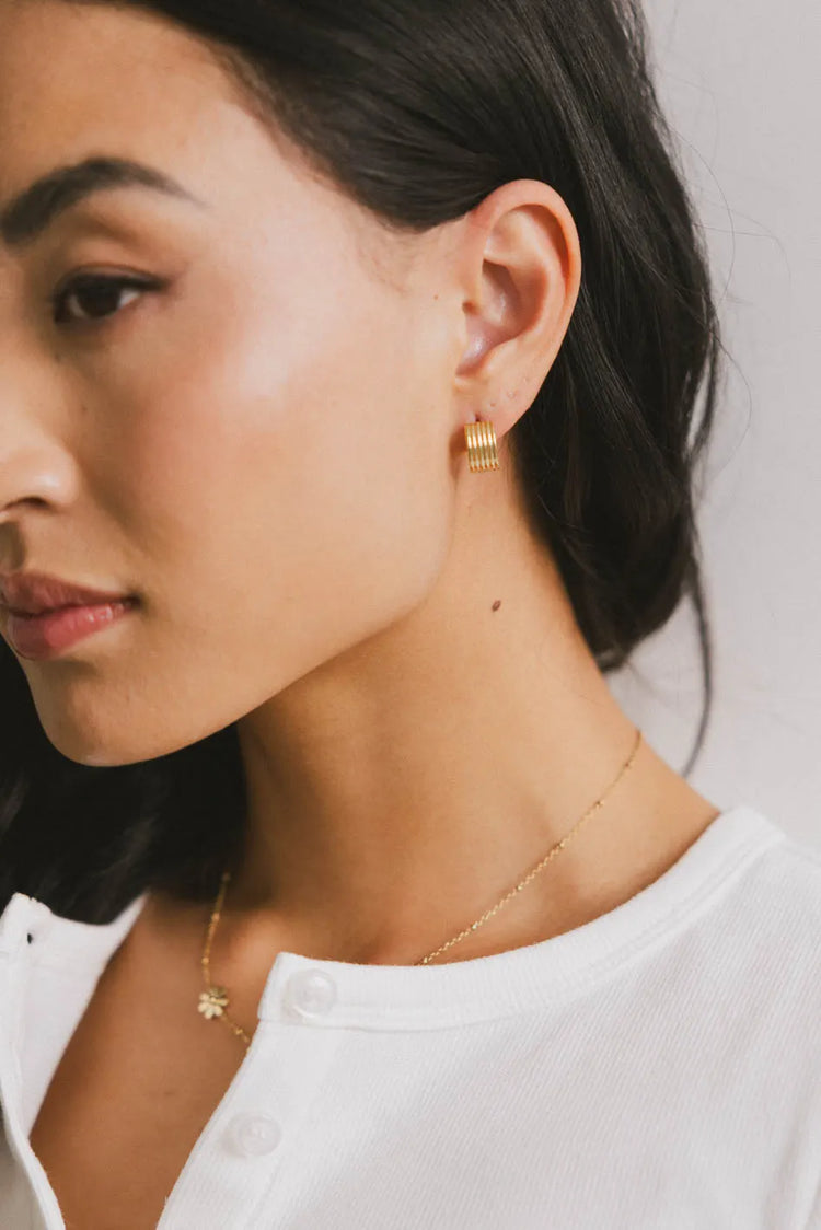 Small gold earrings