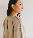 Back hole top in tan