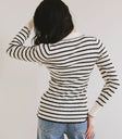 Striped top in navy