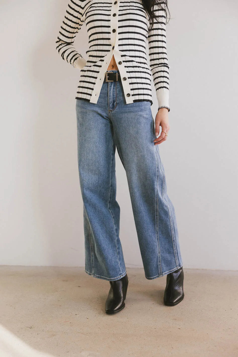 Medium wash denim jeans
