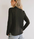 Plain color blouse in black