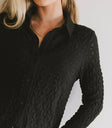 Plain color top in black