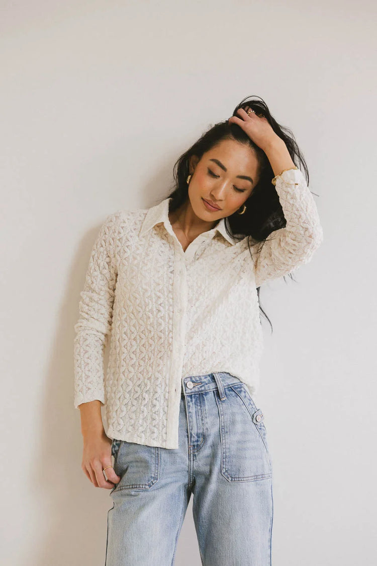 Long sleeves top n cream