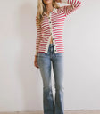 Long sleeves top in red