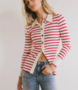 Striped top in red
